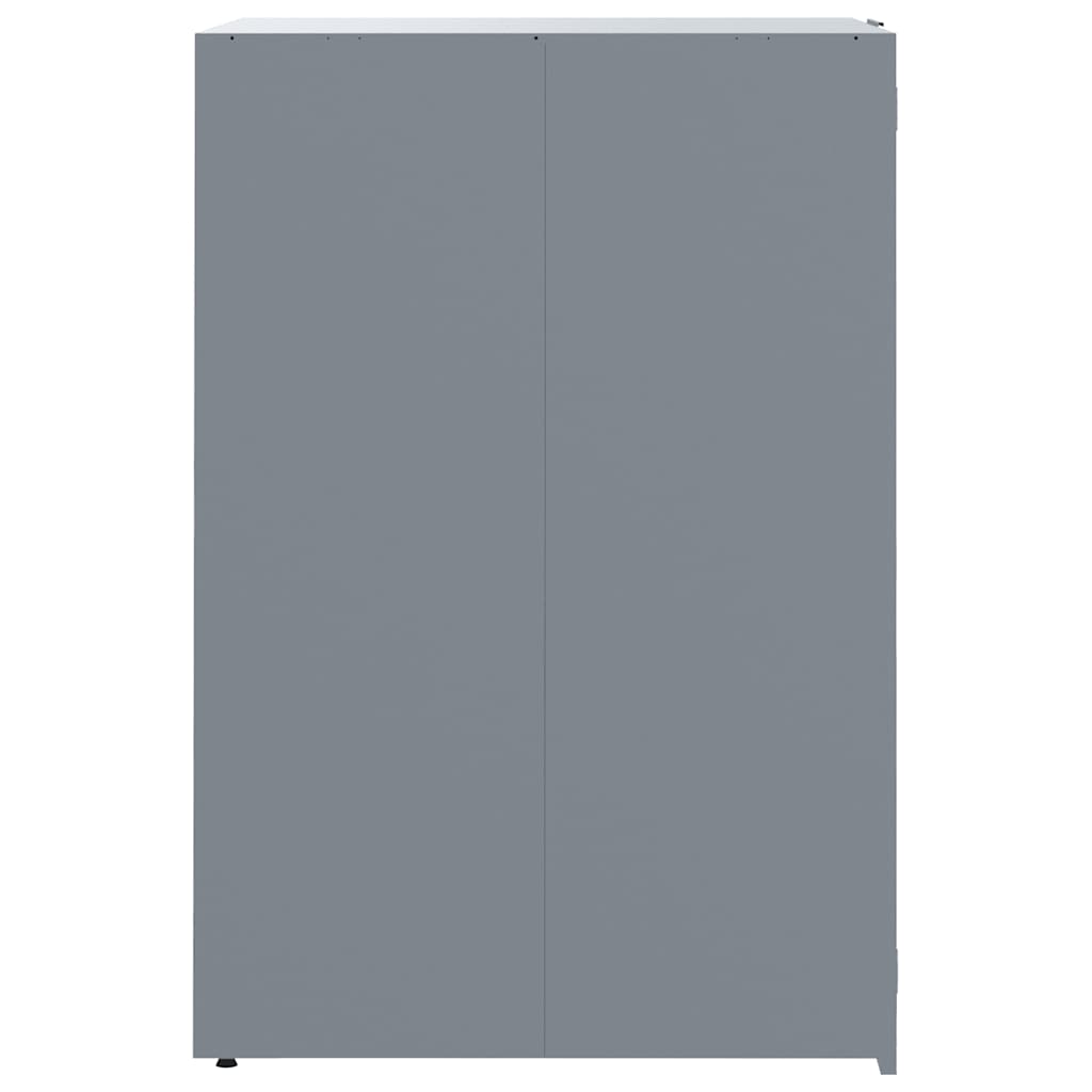 Mülltonnenbox für 4 Tonnen Grau 276x79x117 cm Stahl