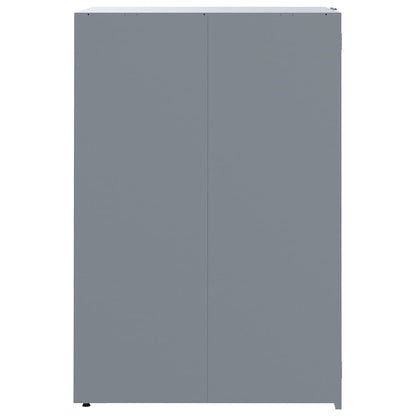 Mülltonnenbox für 5 Tonnen Grau 345x79x117 cm Stahl