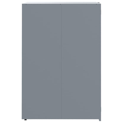 Mülltonnenbox für 6 Tonnen Grau 414x79x117 cm Stahl