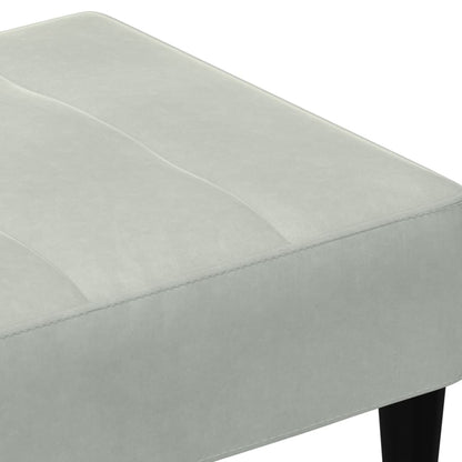 Fußhocker Hellgrau 77x55x31 cm Samt