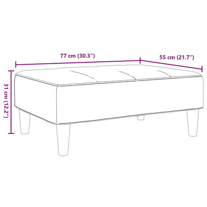 Fußhocker Hellgrau 77x55x31 cm Samt