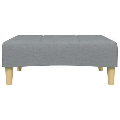Fußhocker Hellgrau 77x55x31 cm Stoff