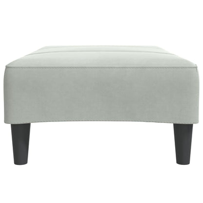 Fußhocker Hellgrau 77x55x31 cm Samt
