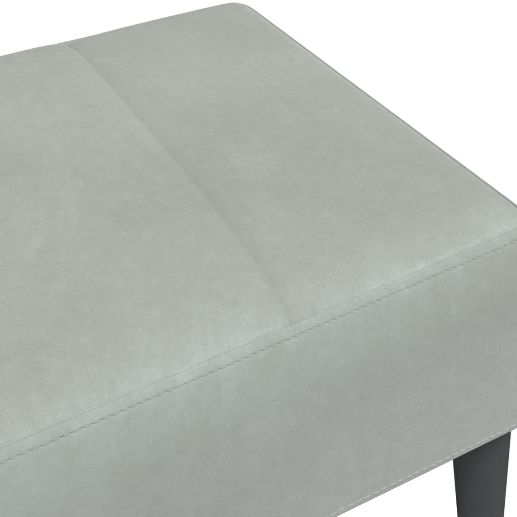 Fußhocker Hellgrau 77x55x31 cm Samt
