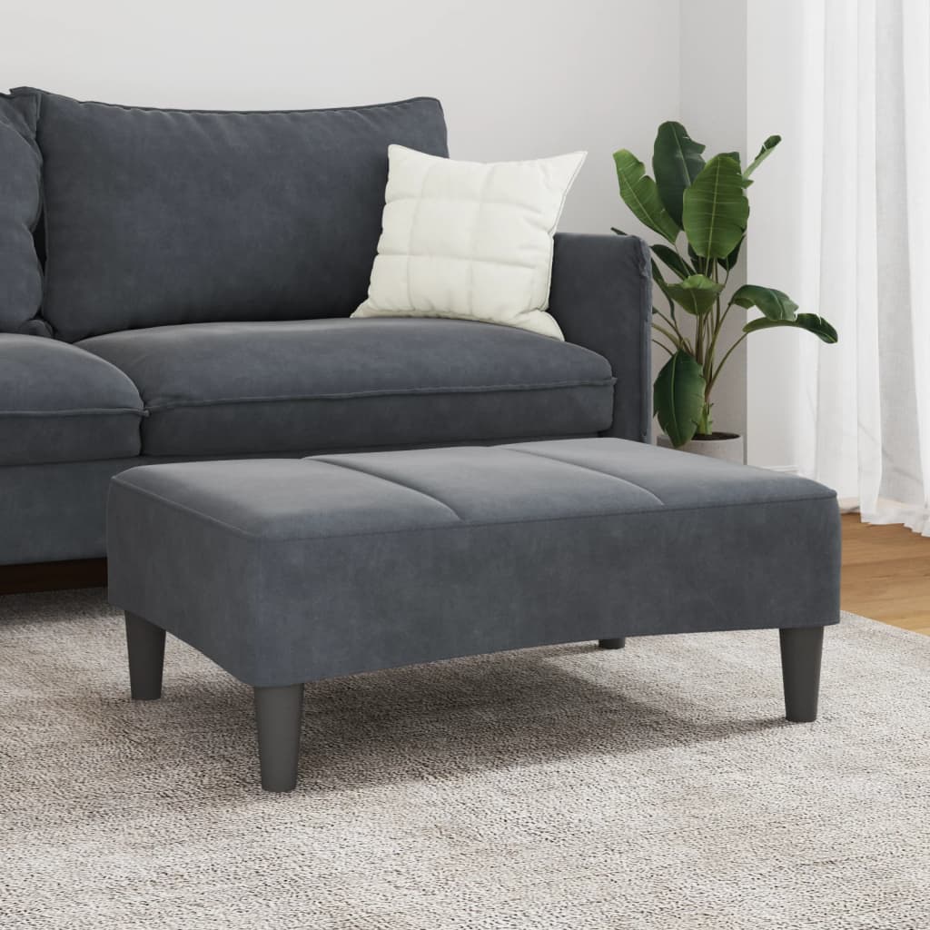 Fußhocker Dunkelgrau 77x55x31 cm Samt