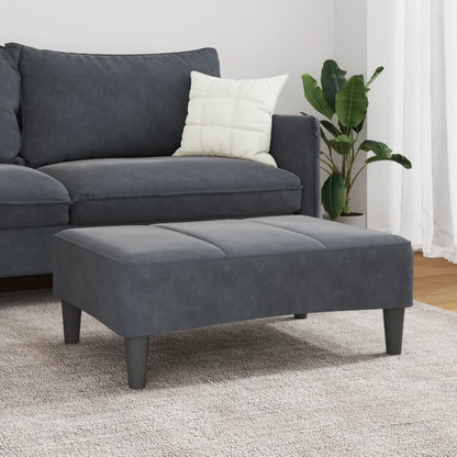 Fußhocker Dunkelgrau 77x55x31 cm Samt