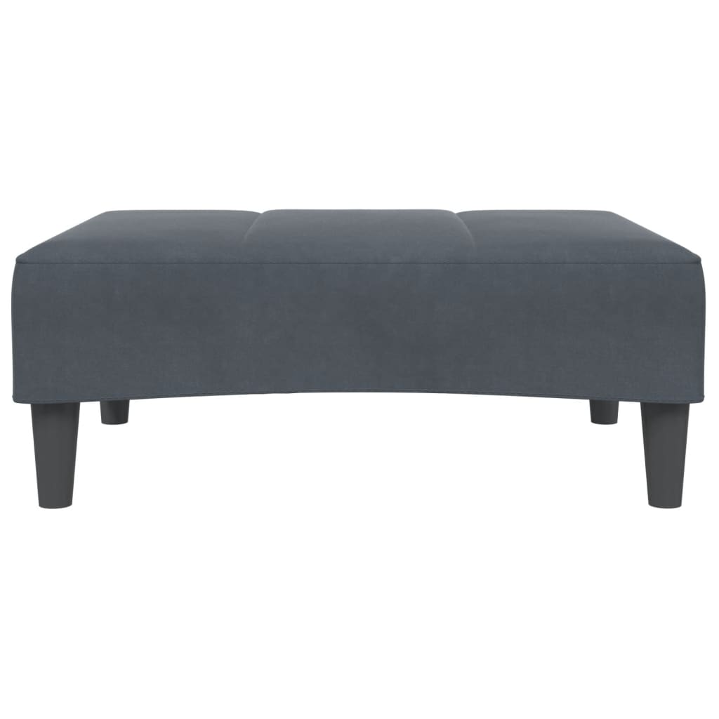 Fußhocker Dunkelgrau 77x55x31 cm Samt