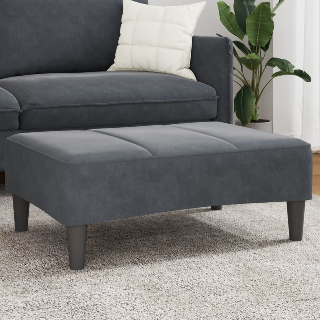 Fußhocker Dunkelgrau 77x55x31 cm Samt