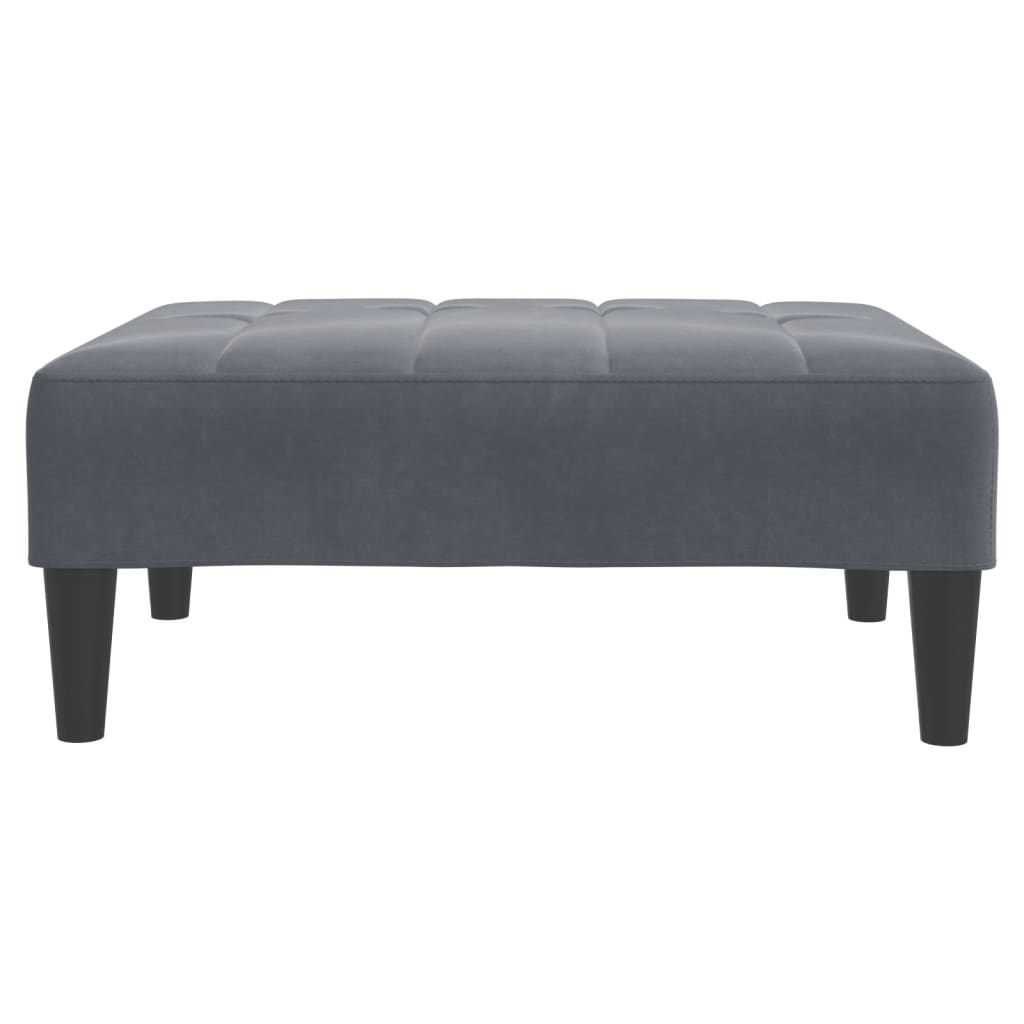 Fußhocker Dunkelgrau 77x55x31 cm Samt