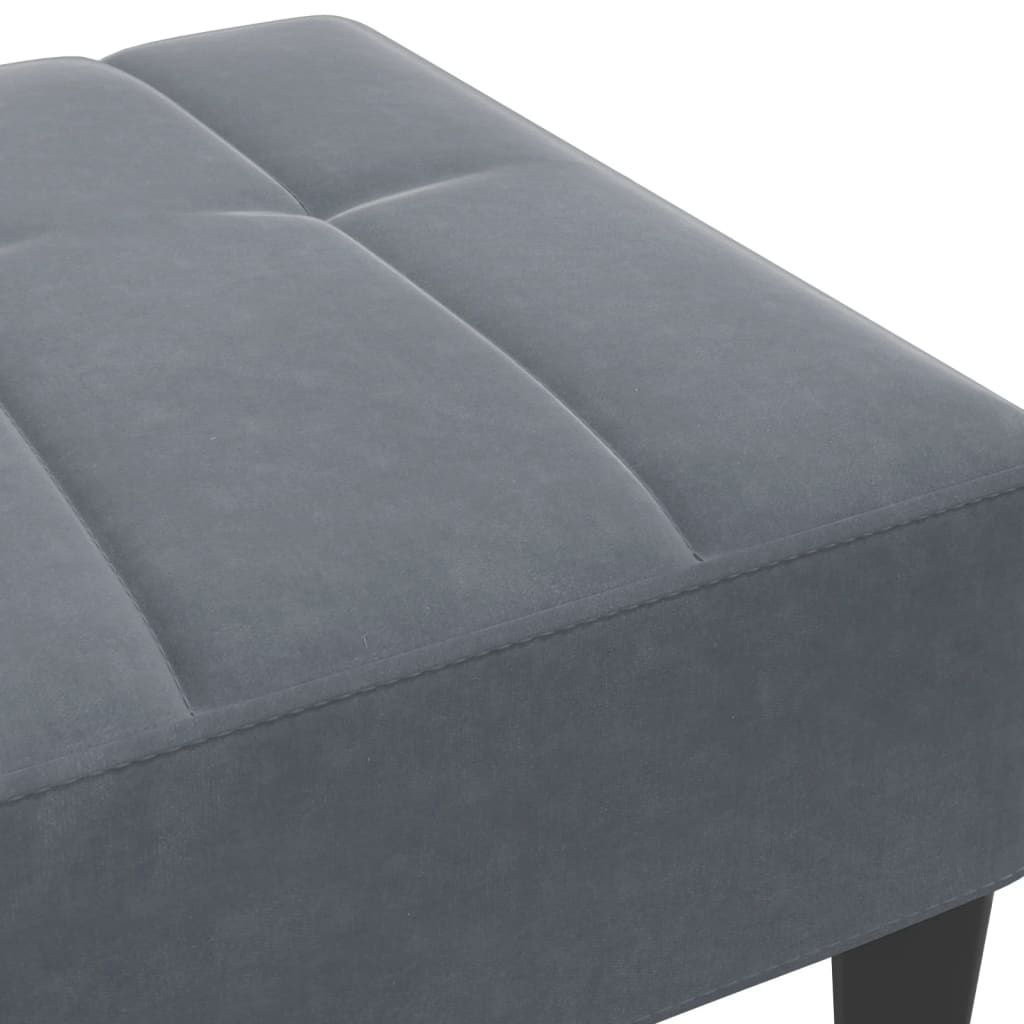 Fußhocker Dunkelgrau 77x55x31 cm Samt