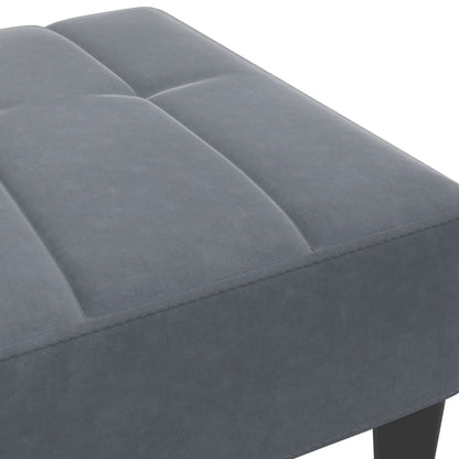 Fußhocker Dunkelgrau 77x55x31 cm Samt