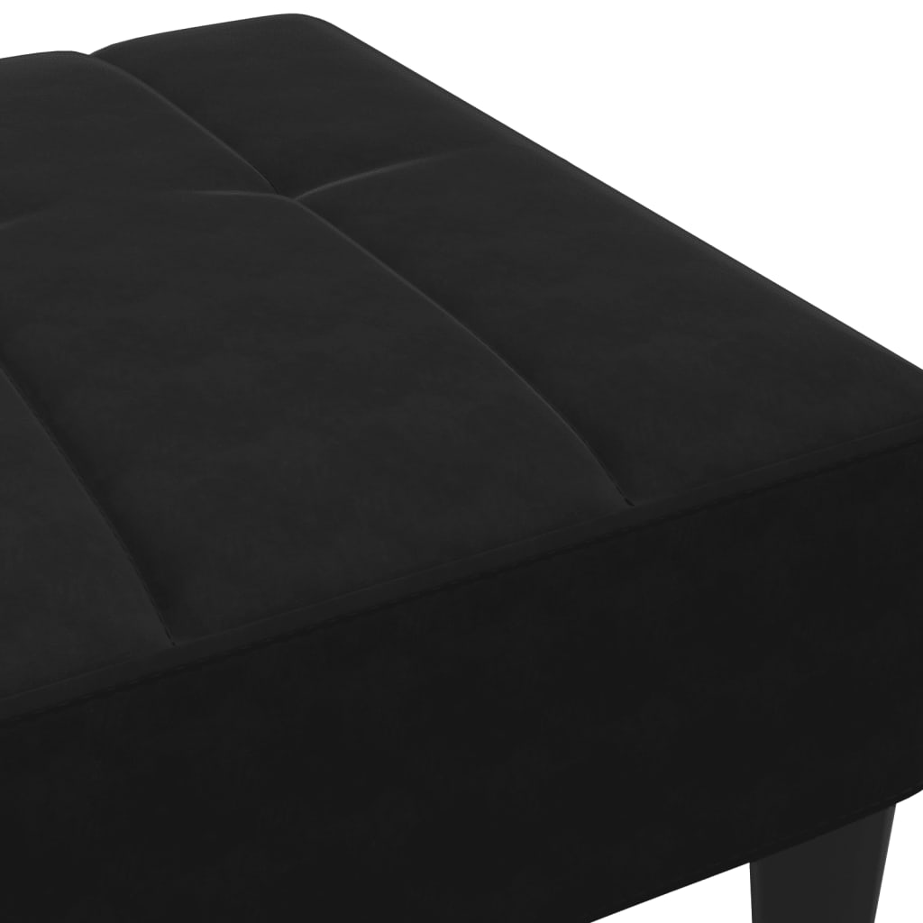 Fußhocker Schwarz 77x55x31 cm Samt