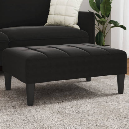Fußhocker Schwarz 77x55x31 cm Samt
