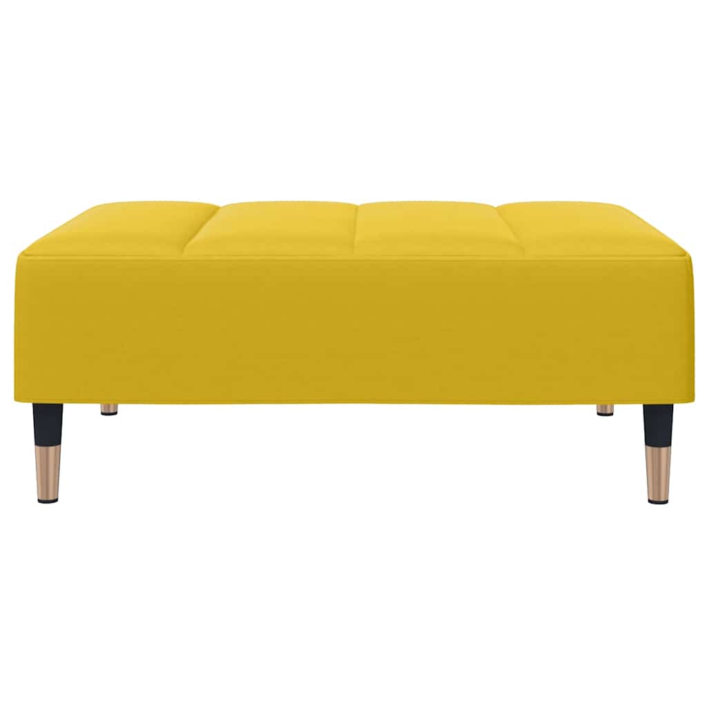 Fußhocker Gelb 77x55x31 cm Samt