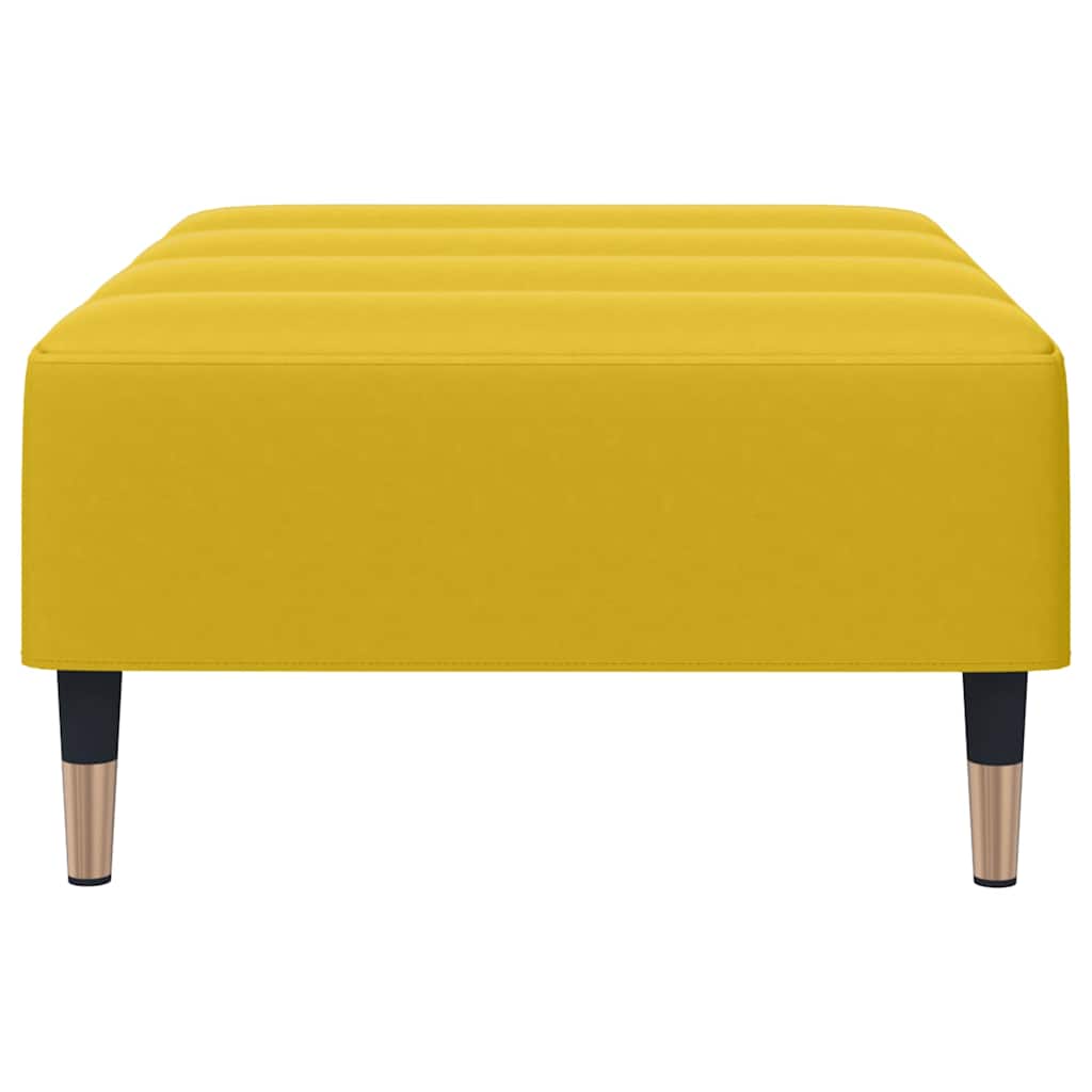 Fußhocker Gelb 77x55x31 cm Samt