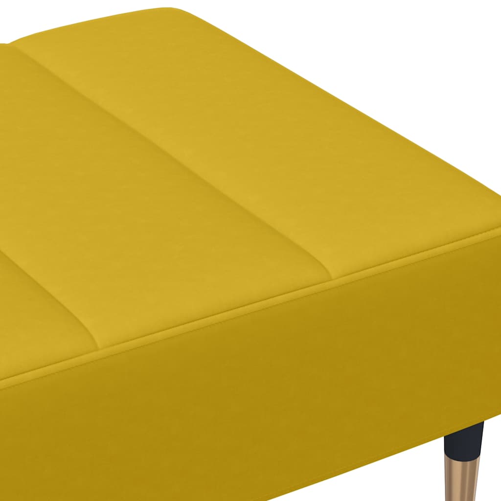 Fußhocker Gelb 77x55x31 cm Samt