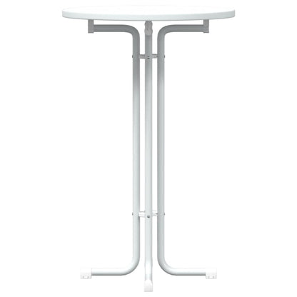 Bartisch Weiß Ø70x110 cm Holzwerkstoff und Stahl