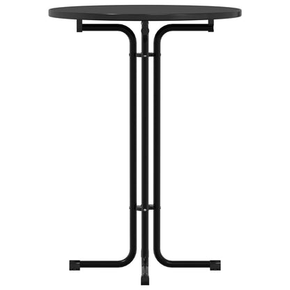 Bartisch Schwarz Ø80x110 cm Holzwerkstoff und Stahl