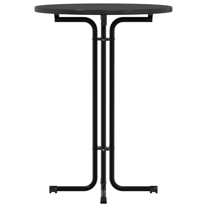 Bartisch Schwarz Ø80x110 cm Holzwerkstoff und Stahl