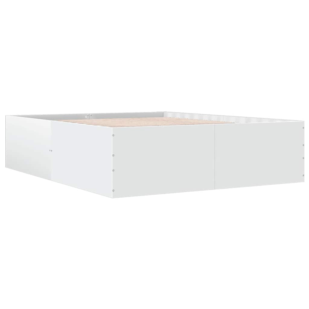 Bettgestell Weiß 150x200 cm Holzwerkstoff