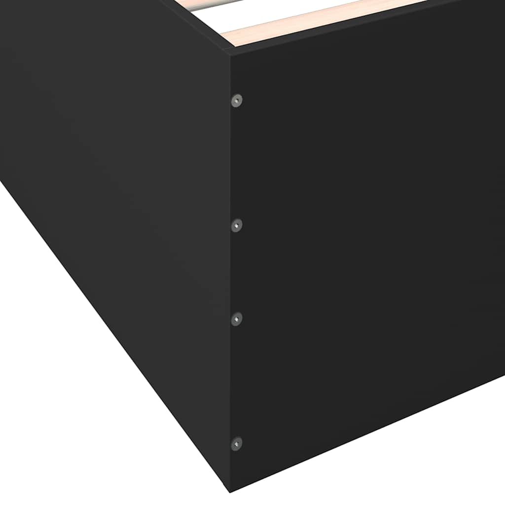Bettgestell Schwarz 120x190 cm Holzwerkstoff