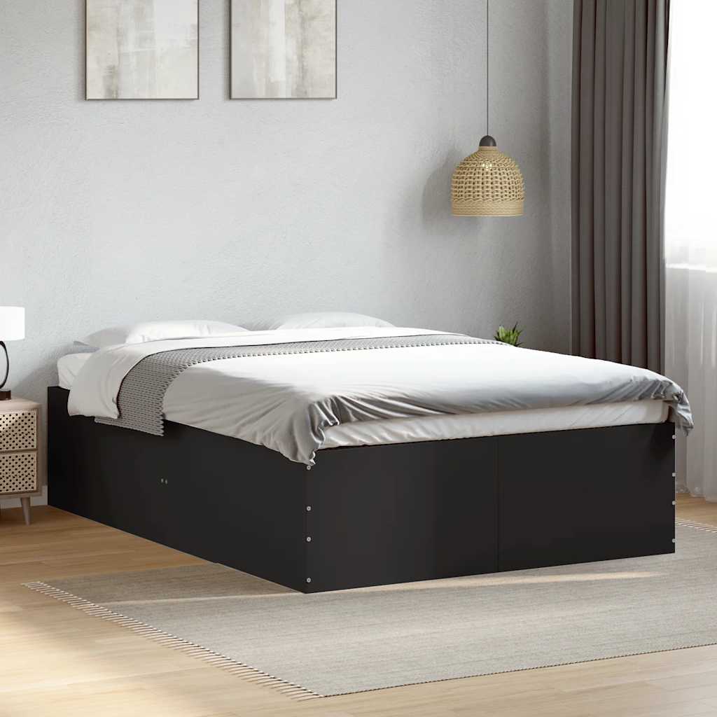 Bettgestell Schwarz 120x190 cm Holzwerkstoff