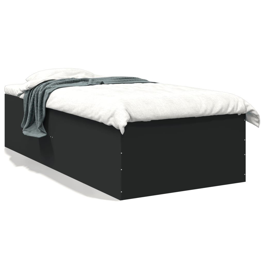 Bettgestell Schwarz 90x190 cm Holzwerkstoff
