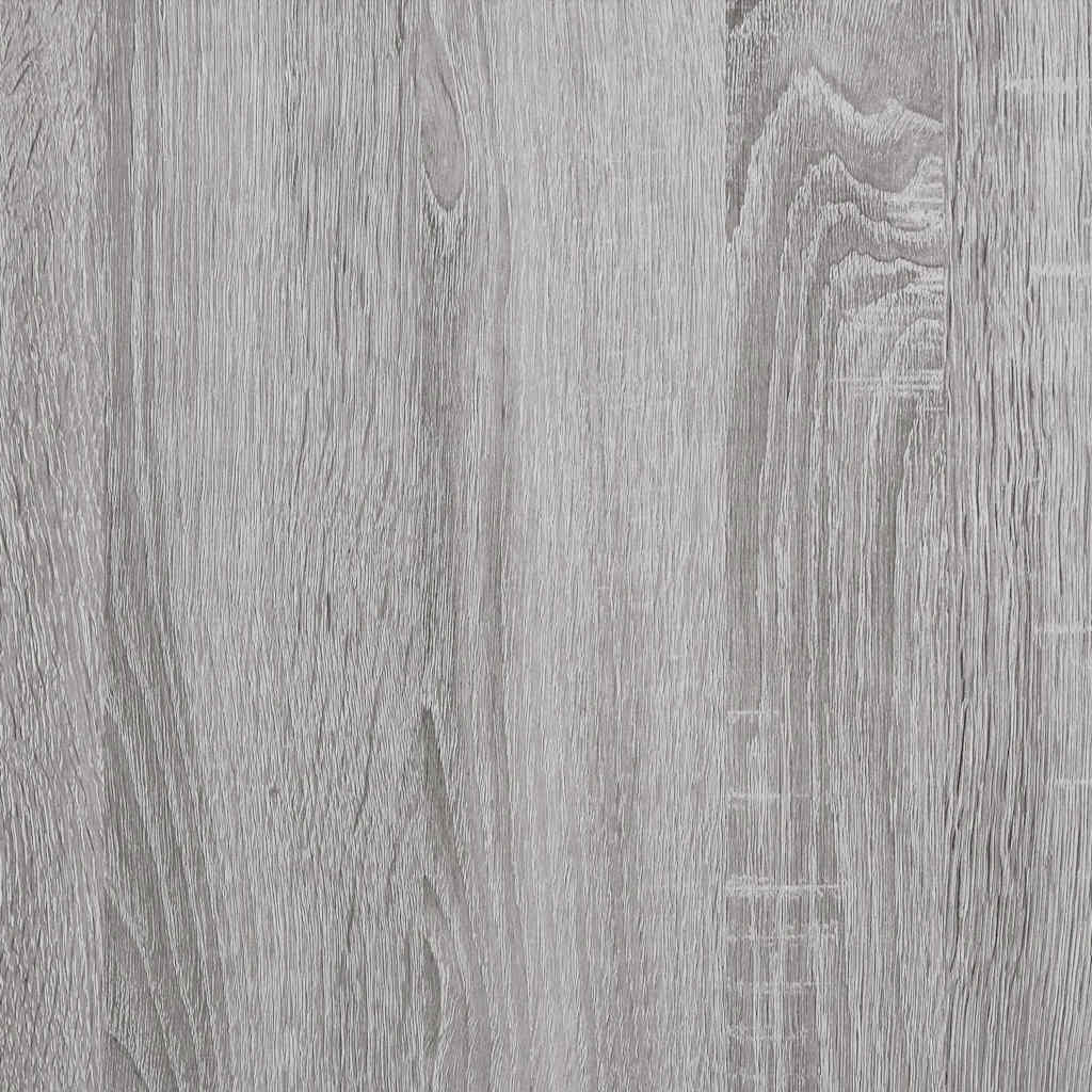 Bettgestell mit LED Grau Sonoma 160x200 cm Holzwerkstoff