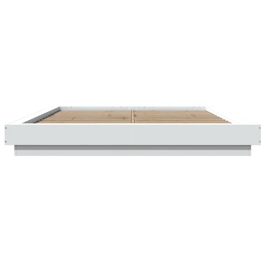 Bettgestell Weiß 160x200 cm Holzwerkstoff