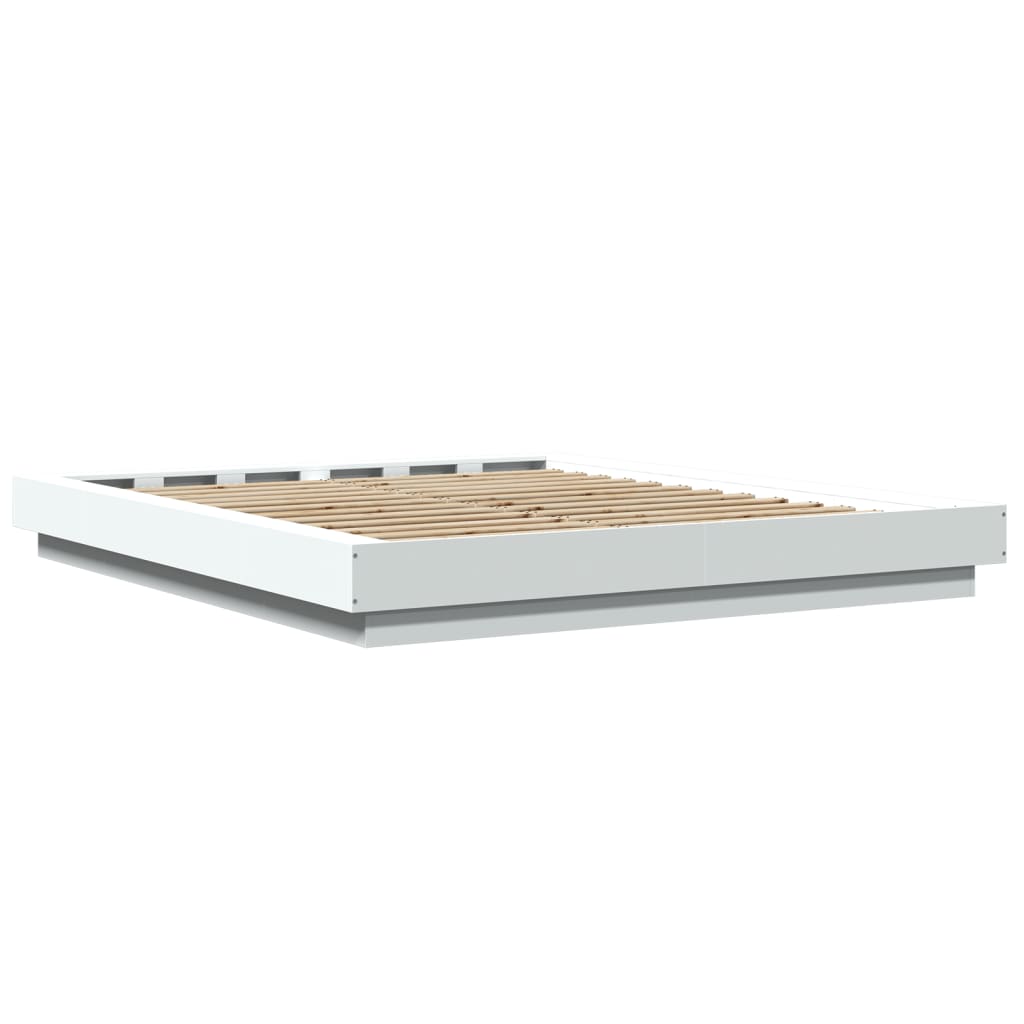 Bettgestell Weiß 150x200 cm Holzwerkstoff