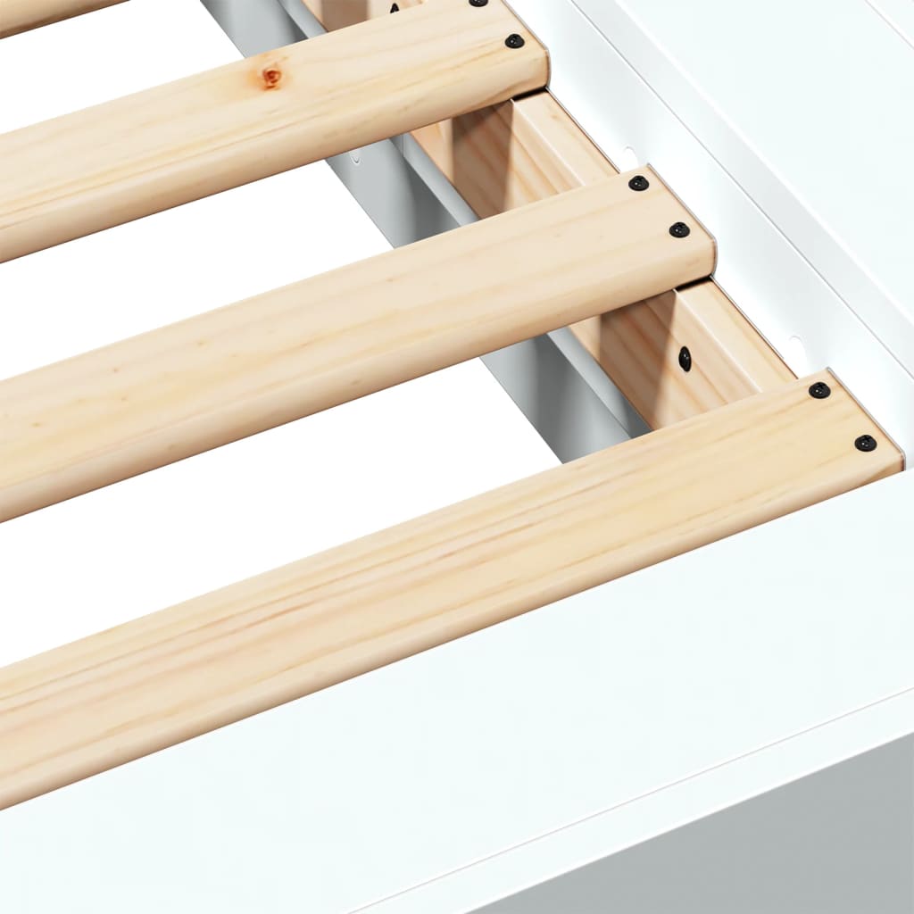 Bettgestell Weiß 150x200 cm Holzwerkstoff