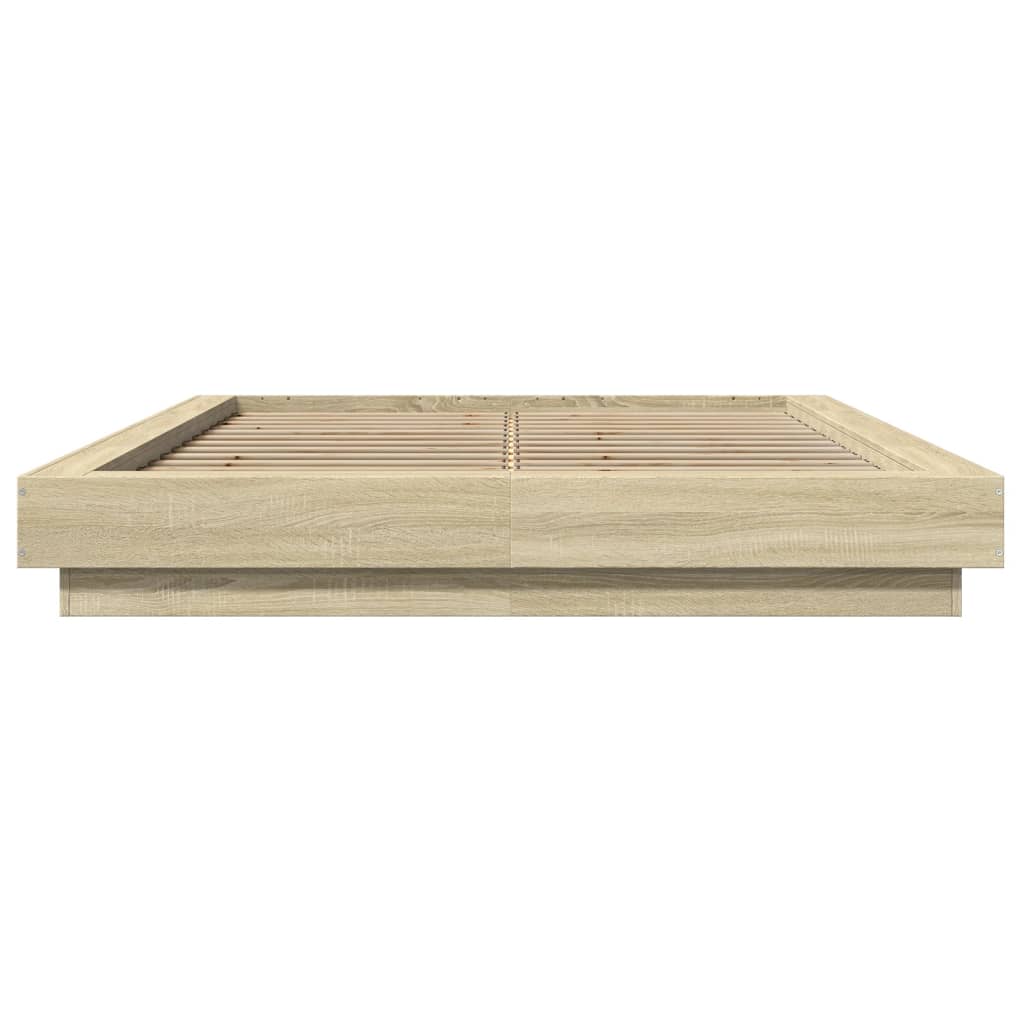 Bettgestell Sonoma-Eiche 140x200 cm Holzwerkstoff