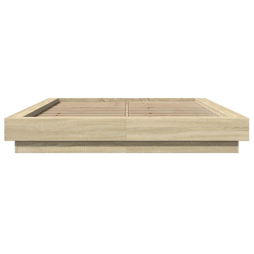 Bettgestell Sonoma-Eiche 120x200 cm Holzwerkstoff