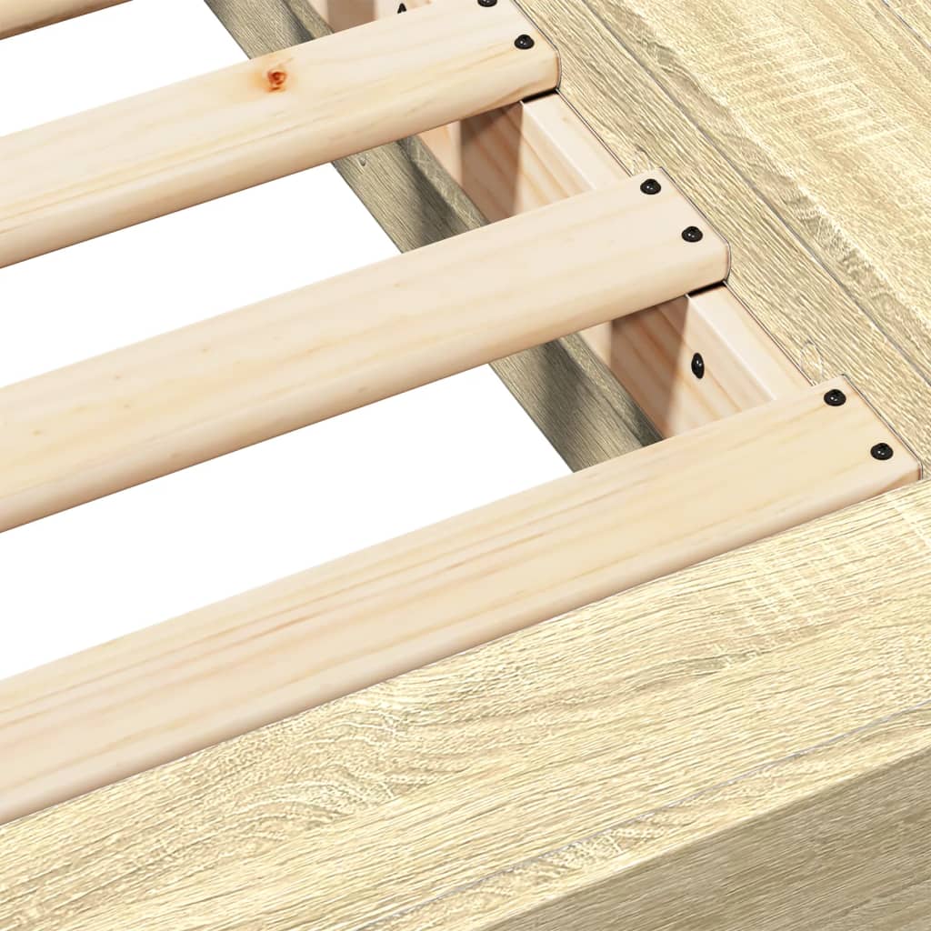 Bettgestell Sonoma-Eiche 120x200 cm Holzwerkstoff