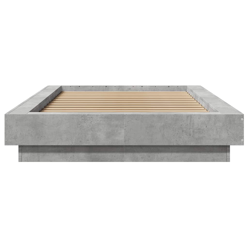 Bettgestell Betongrau 100x200 cm Holzwerkstoff