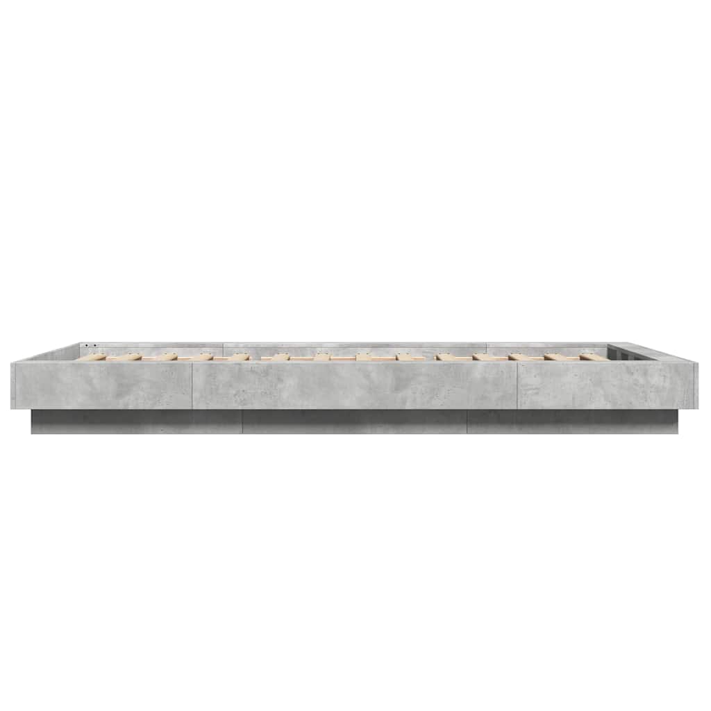 Bettgestell Betongrau 100x200 cm Holzwerkstoff