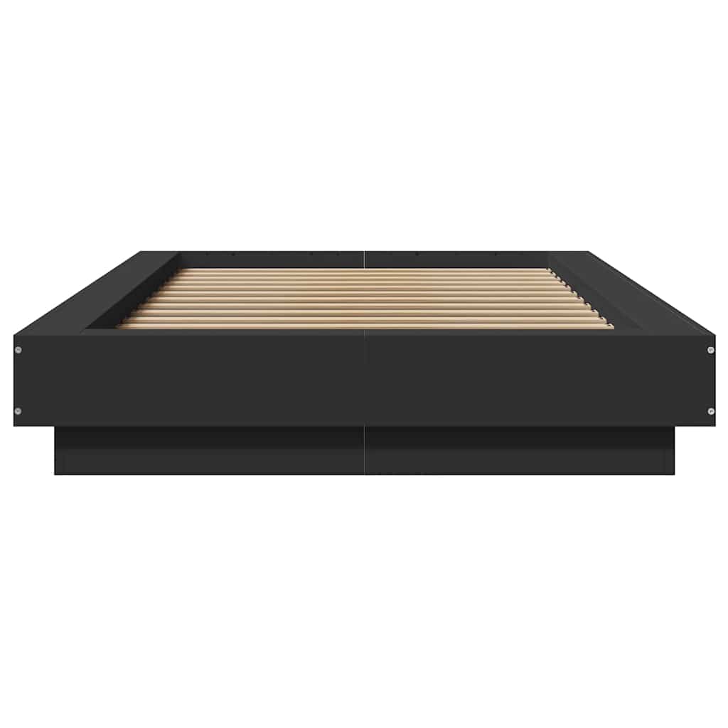 Bettgestell Schwarz 90x190 cm Holzwerkstoff