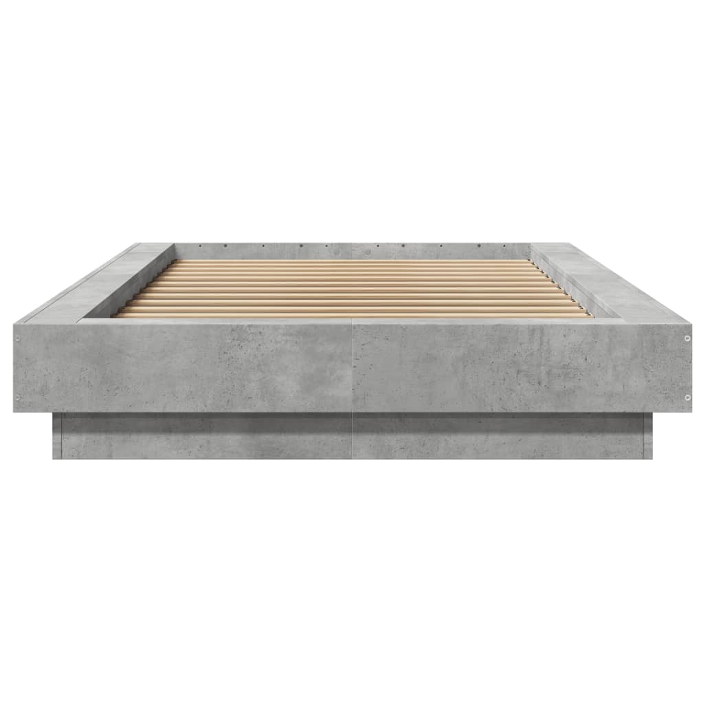 Bettgestell Betongrau 90x190 cm Holzwerkstoff