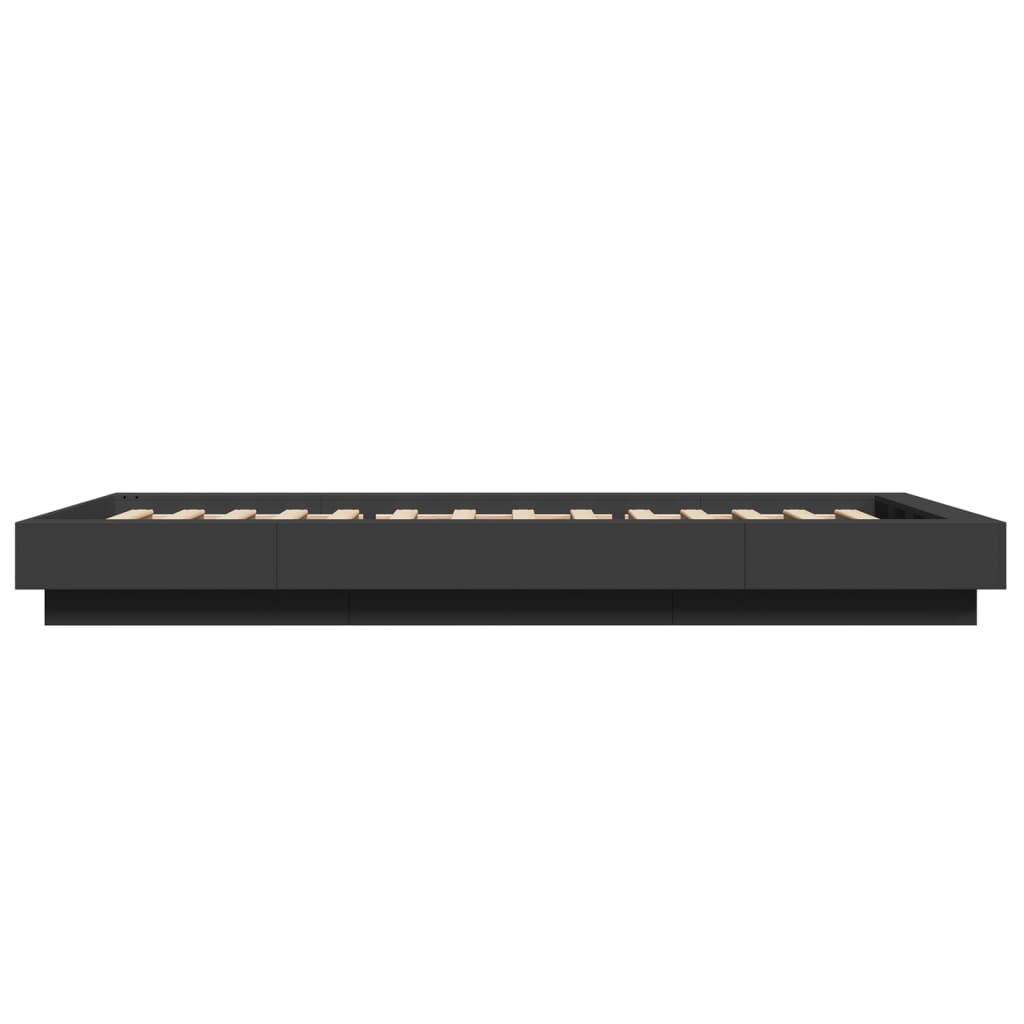 Bettgestell Schwarz 75x190 cm Holzwerkstoff
