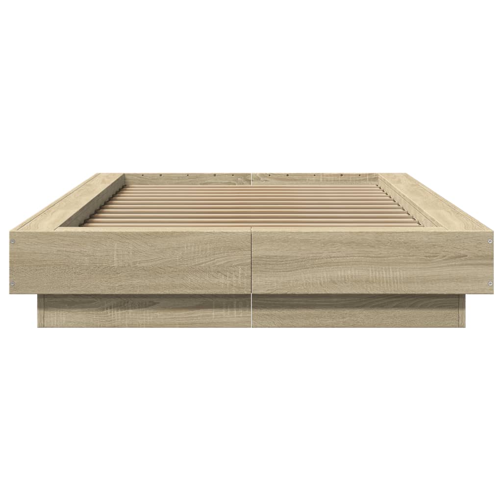 Bettgestell Sonoma-Eiche 75x190 cm Holzwerkstoff