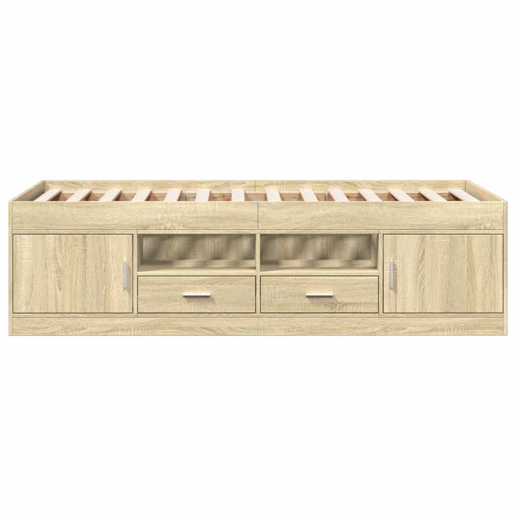 Tagesbett mit Schubladen ohne Matratze Sonoma-Eiche 90x190 cm