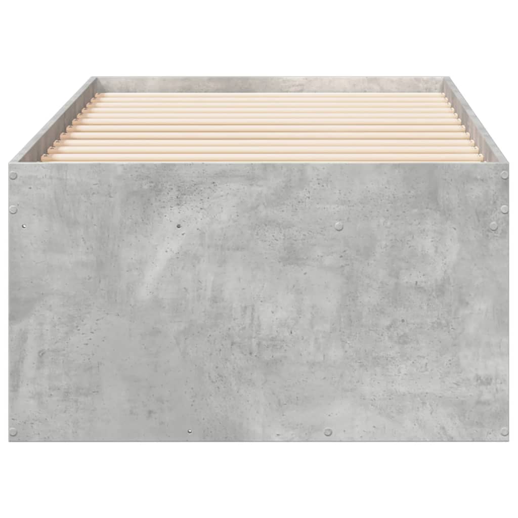 Tagesbett mit Schubladen ohne Matratze Betongrau 90x190 cm
