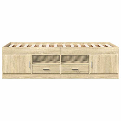 Tagesbett mit Schubladen ohne Matratze Sonoma-Eiche 75x190 cm