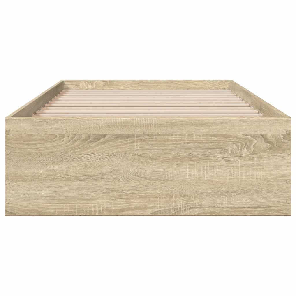 Bettgestell mit Schubladen Sonoma-Eiche 100x200cm Holzwerkstoff