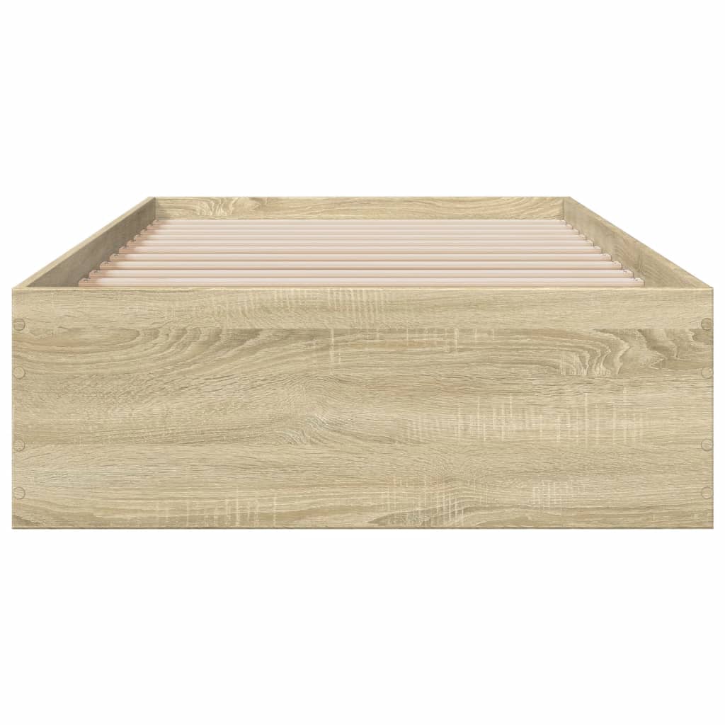 Bettgestell mit Schubladen Sonoma-Eiche 75x190 cm Holzwerkstoff