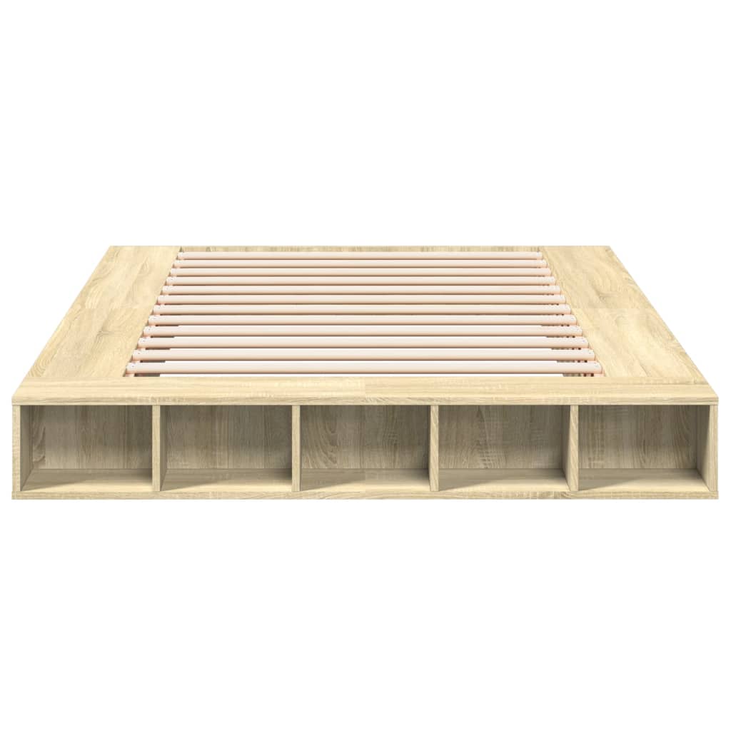 Bettgestell Sonoma-Eiche 140x200 cm Holzwerkstoff