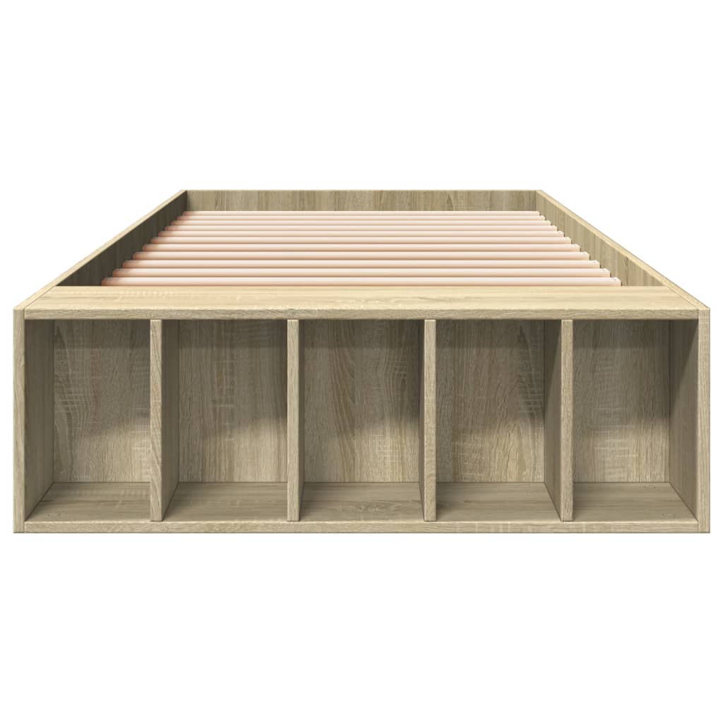Bettgestell Sonoma-Eiche 100x200 cm Holzwerkstoff