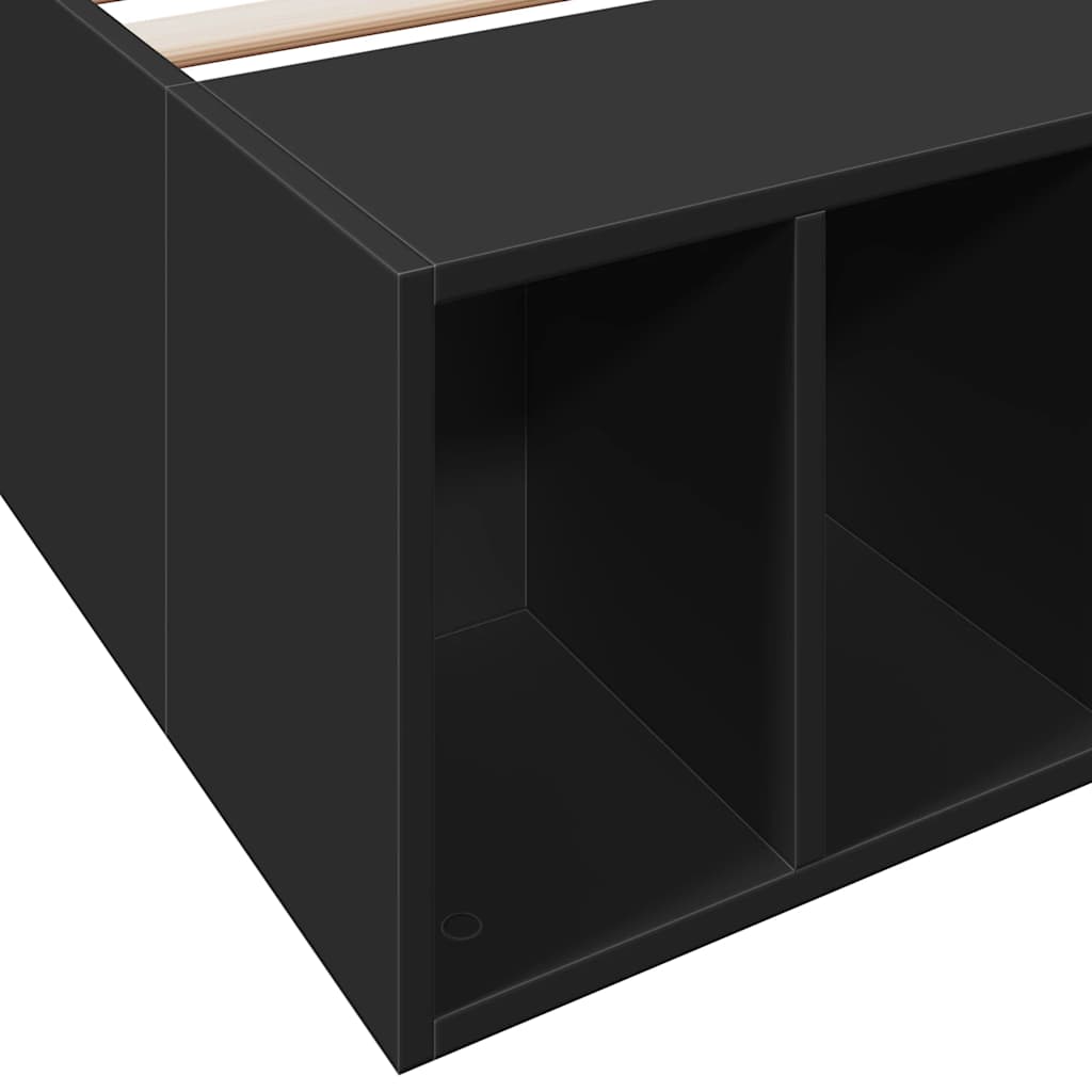 Bettgestell Schwarz 75x190 cm Holzwerkstoff