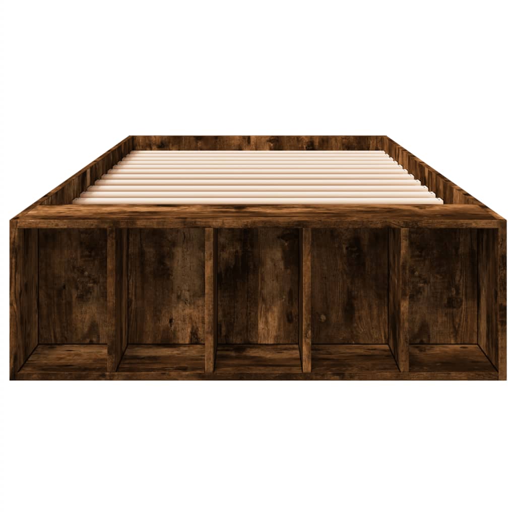 Bettgestell Räuchereiche 75x190 cm Holzwerkstoff