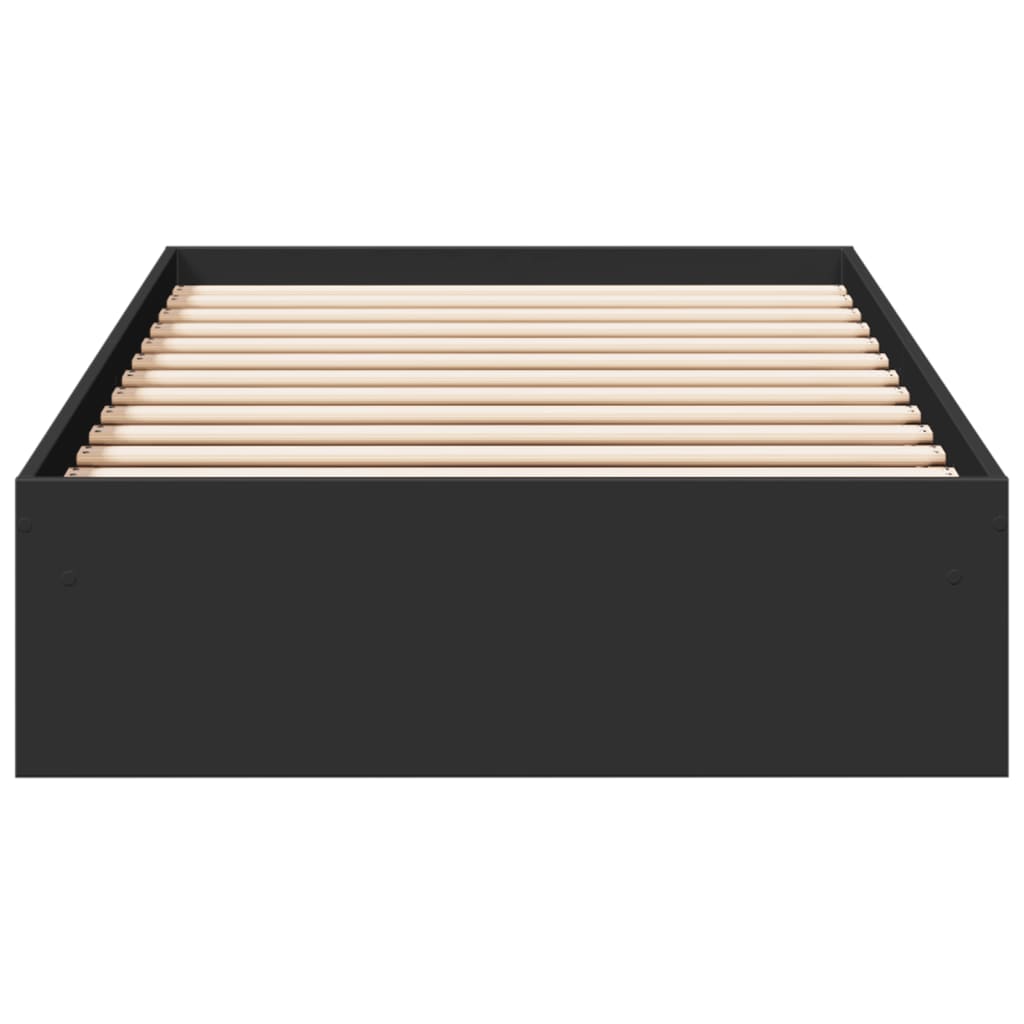 Bettgestell mit Schubladen Schwarz 90x190 cm Holzwerkstoff